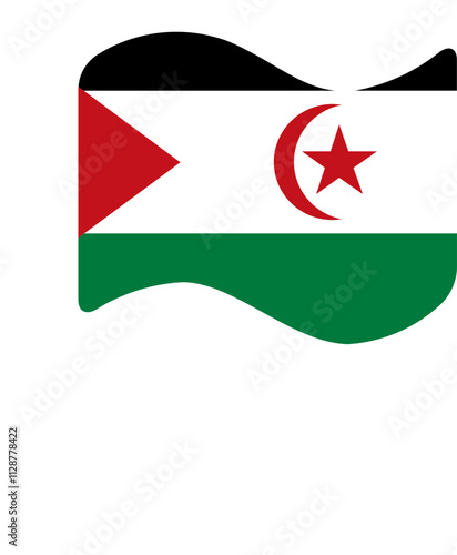 Sahrawi Arab Democratic Republic Flag free flown Rounded icon