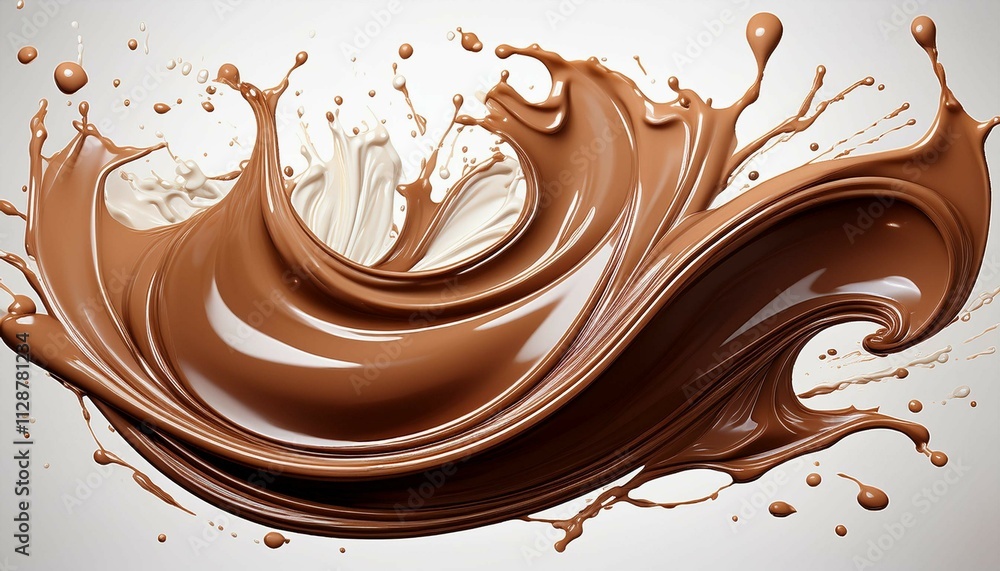 melted chocolate dripping on white melted chocolate dripping on white