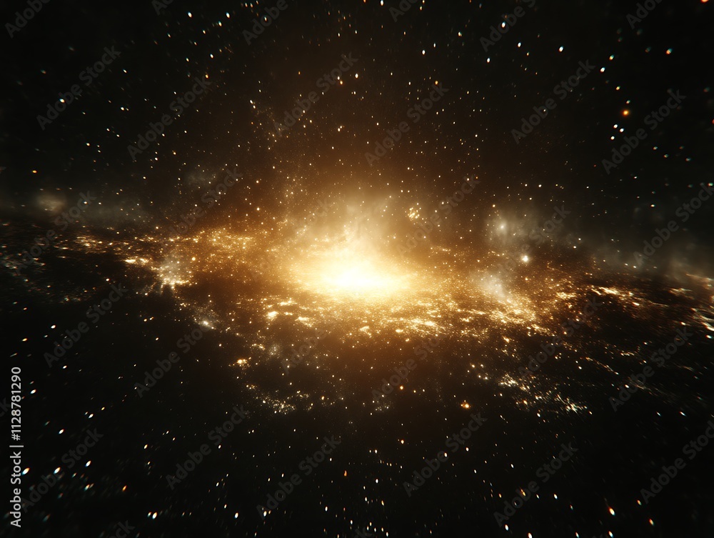 Golden Galactic Spiral A Celestial Wonder Golden Galactic Spiral A Celestial Wonder