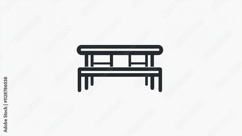 Simple Line Drawing Of A Park Bench Simple Line Drawing Of A Park Bench