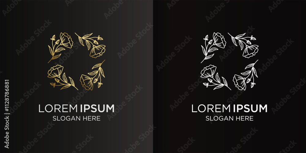 minimalist hand-drawn floral design minimalist hand-drawn floral design