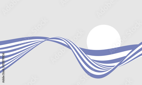 Abstract wave background, white and purple wavy stripes or lines.