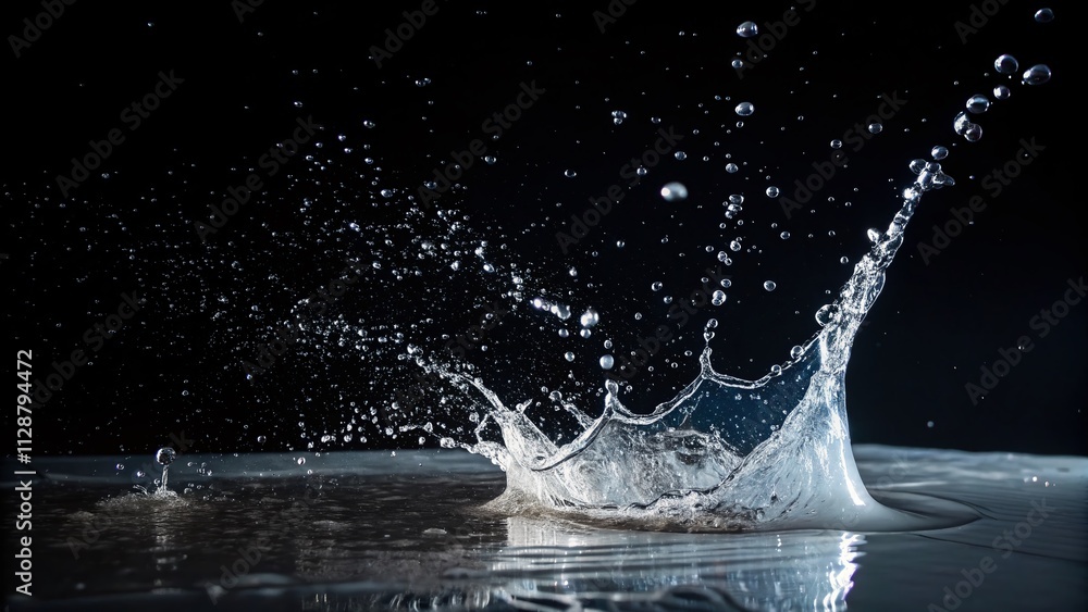 Captivating Water Splash Isolated on White Background - Stunning Night Photography for Visual Impact and Artistic Appeal Captivating Water Splash Isolated on White Background - Stunning Night Photography for Visual Impact and Artistic Appeal