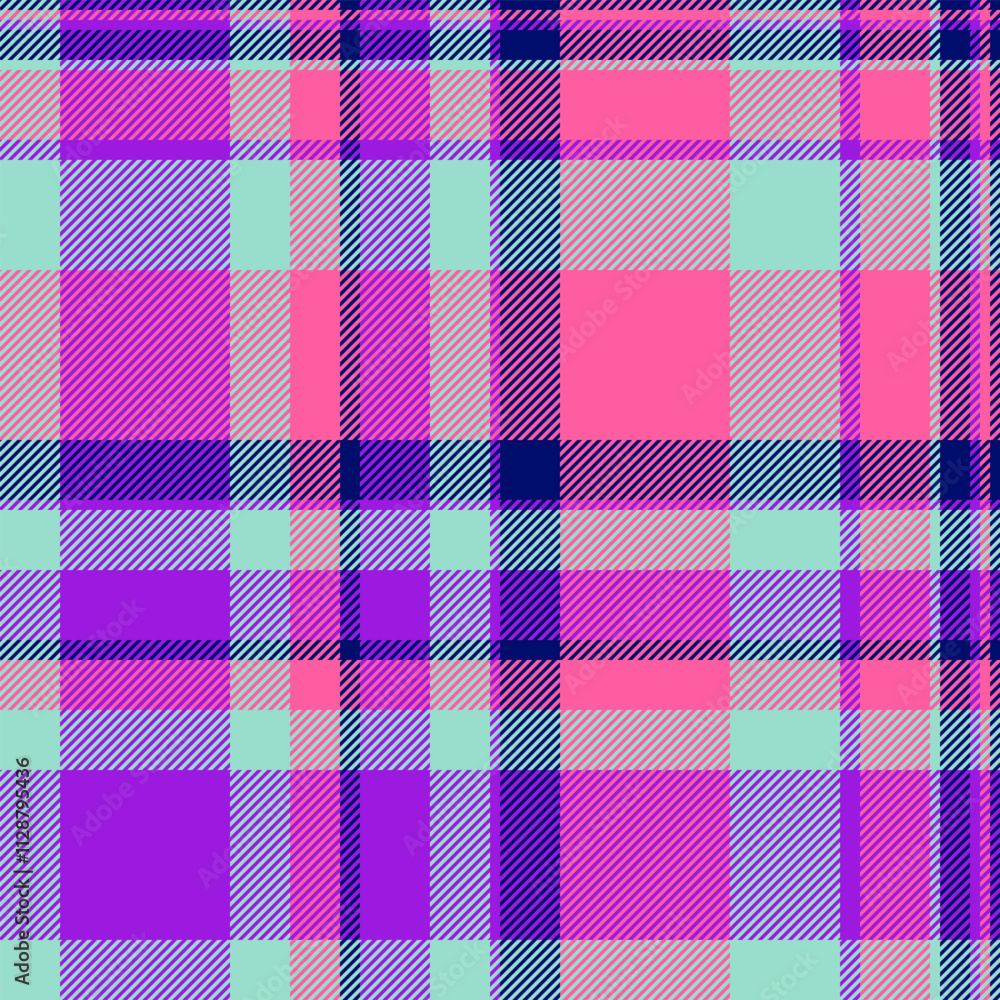Canvas vector seamless textile, doodle plaid texture check. Goose foot pattern fabric tartan background in teal and pink colors. Canvas vector seamless textile, doodle plaid texture check. Goose foot pattern fabric tartan background in teal and pink colors.