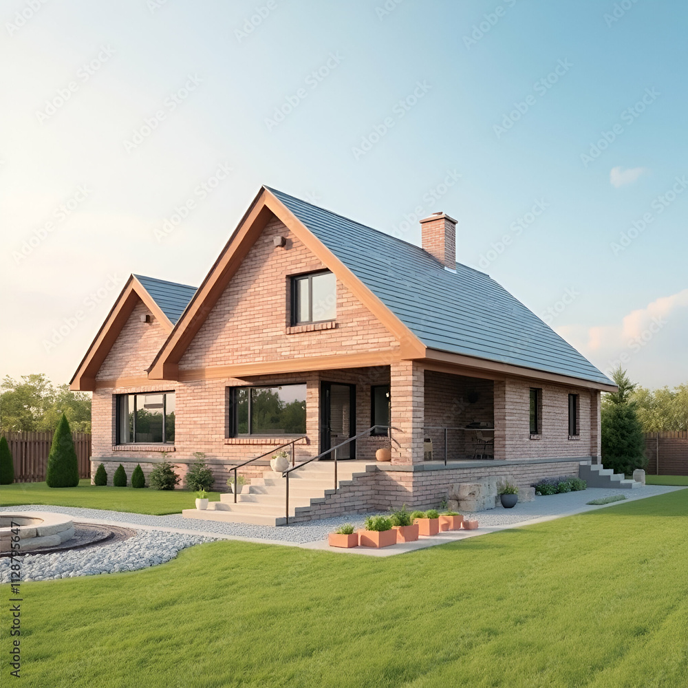 Fototapeta premium house on the hill