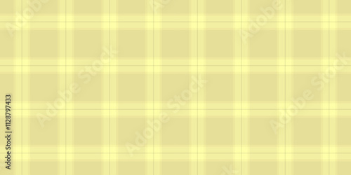 Drapery check seamless textile, man tartan fabric vector. Fiber pattern background texture plaid in yellow color.