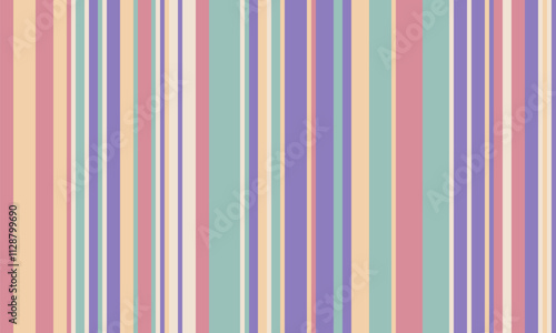 Wallpaper Mural Pattern of vertical stripes, colorful thin and thick lines. Irregular stripe background, vector seamless texture. Abstract striped geometric design in bright colors. Torontodigital.ca