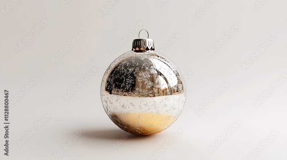 New Year’s Ball Ornament in Minimal Design New Year’s Ball Ornament in Minimal Design