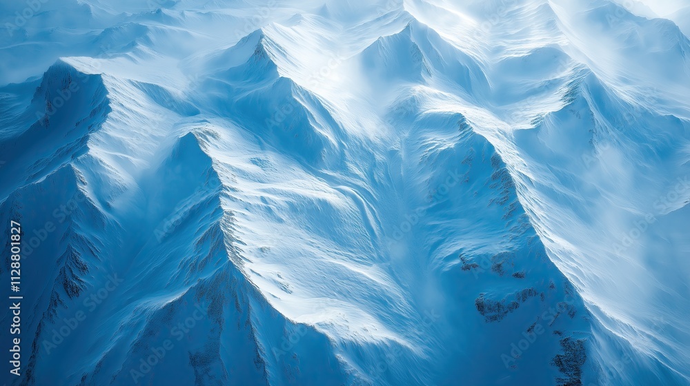 Aerial shot of winter mountain scenery. Aerial shot of winter mountain scenery.