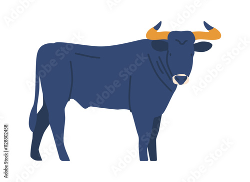 Aberdeen Angus bull breed vector illustration