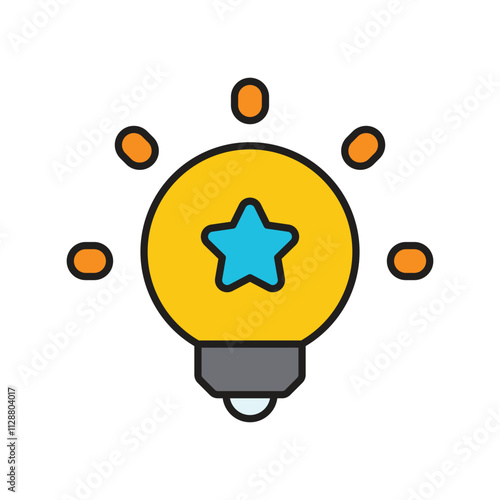 Potential color line icon with white background vector stock illustration