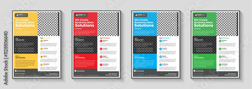 Modern digital marketing agency flyer template, Corporate business agency flyer template