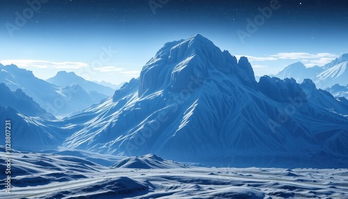 Wallpaper Mural Majestic Blue Mountains Under a Starlit Sky Torontodigital.ca