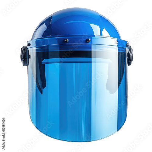 Protective face shield for safety in industrial environments isolated on transparent background cutout png photo