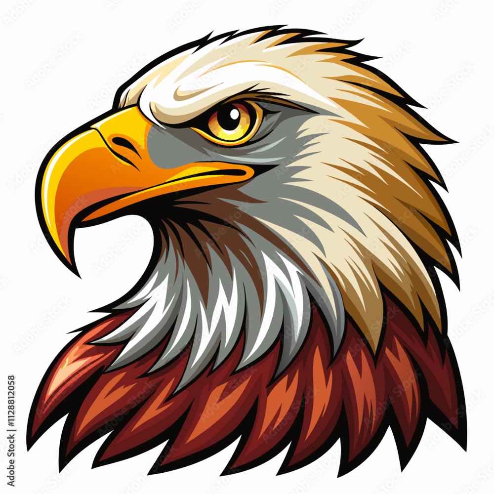 Fototapeta premium Elegant generative AI eagle vector and line art design, perfect for digital projects and creatives