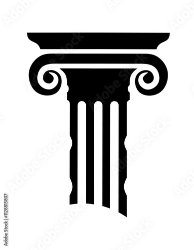 pillar icon vector with trendy design. Greek column icon