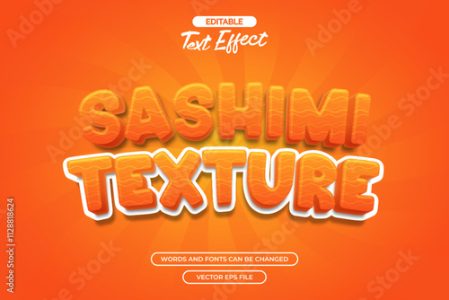 Sashimi texture editable text effect