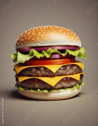 hamburger on a white background