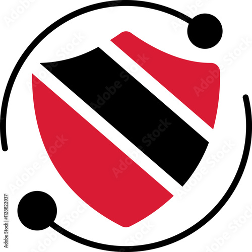 Security Icon in Trinidad & Tobago Flag photo