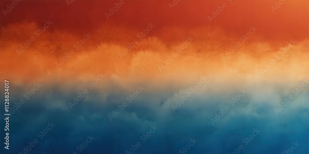 Obraz premium Abstract Gradient of Blue and Orange with Dynamic Cloud and Texture header background for graphic design projects