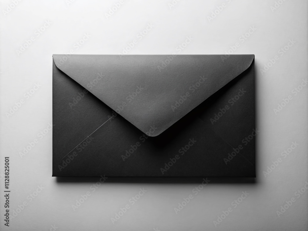 Clean and Simple Black Envelope Design on a Minimal Background for Modern Communication and Digital Correspondence Clean and Simple Black Envelope Design on a Minimal Background for Modern Communication and Digital Correspondence