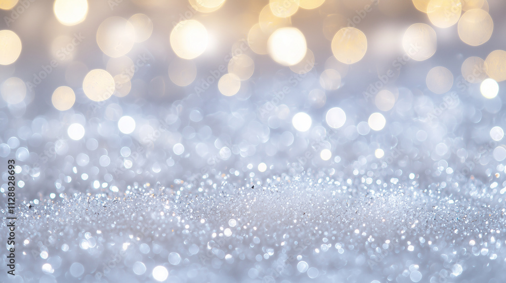 Sparkling Snow Crystals on Pristine Snowbank Sparkling Snow Crystals on Pristine Snowbank