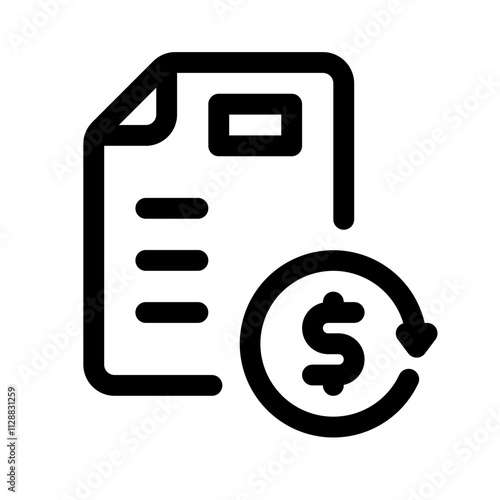 Refinancing Line Icon. Single icon, line vector icon