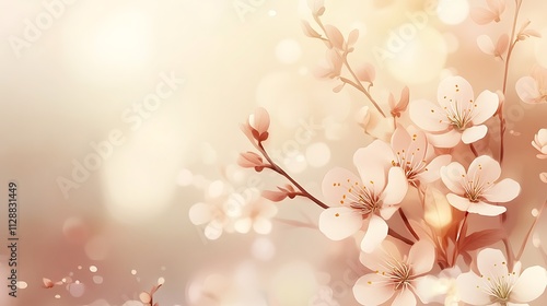 Wallpaper Mural Delicate Peach Blossoms Springtime Floral Artwork Torontodigital.ca