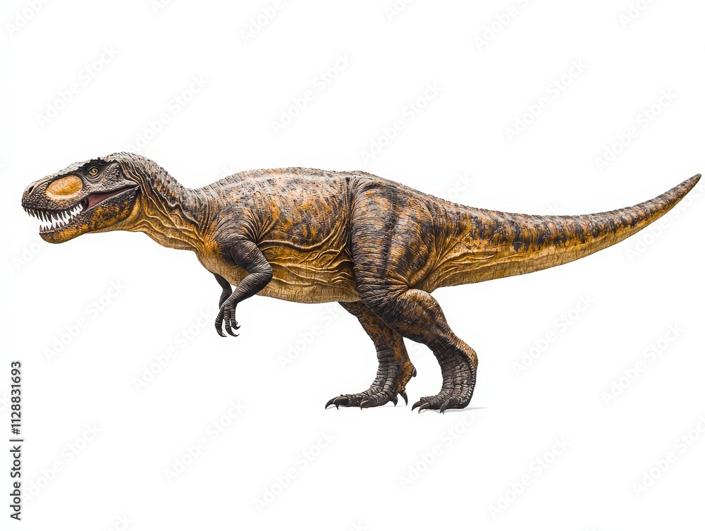 Tyrannosaurus dinosaur, triassic period, mesozoic era, cretaceous period, jurassic period, isolated on white background Tyrannosaurus dinosaur, triassic period, mesozoic era, cretaceous period, jurassic period, isolated on white background