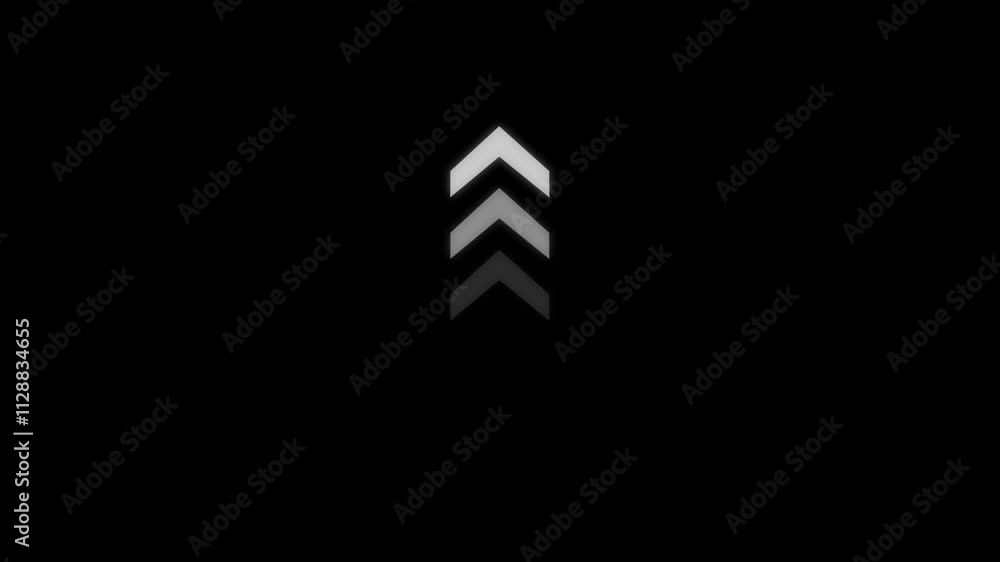 Up direction arrows animation. Arrows animation on black background. Uploading arrow icon concept animation. Up direction arrows animation. Arrows animation on black background. Uploading arrow icon concept animation.