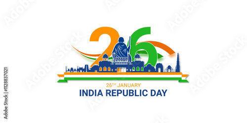 Vector illustration of India Republic Day social media template