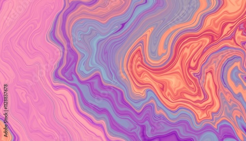 Abstract Swirling Pastel Color Marble Design