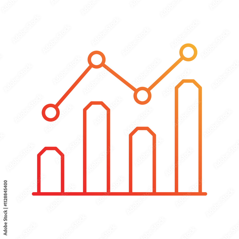 Grow gradient icon with white background vector stock illustration Grow gradient icon with white background vector stock illustration