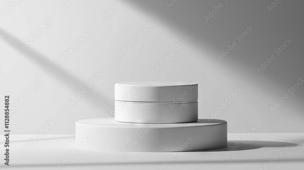 White Cosmetic Jar Mockup White Cosmetic Jar Mockup