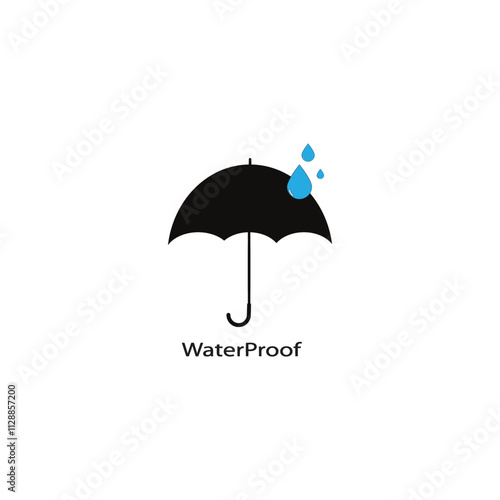 Umbrella silhouette vector art rain