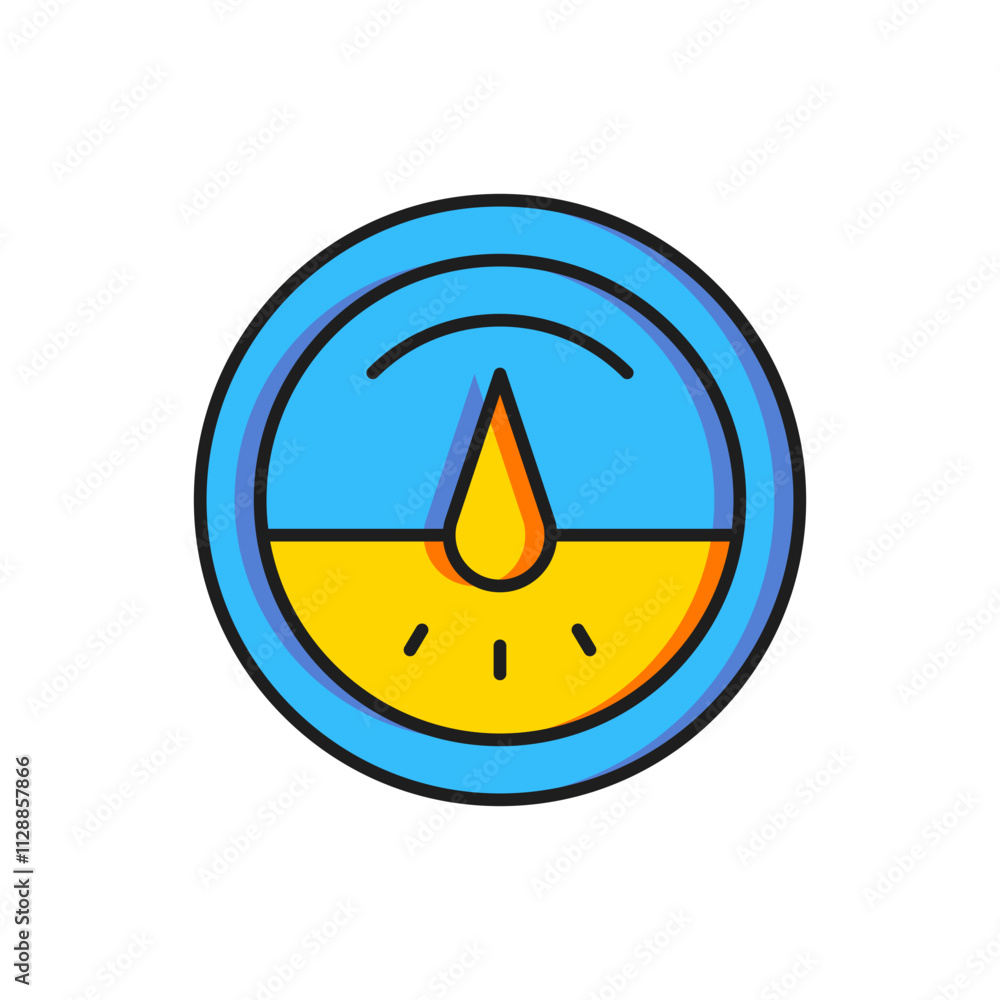 Color Electric meter icon isolated on white background. Flat filled outline style with shadow. Vector Color Electric meter icon isolated on white background. Flat filled outline style with shadow. Vector