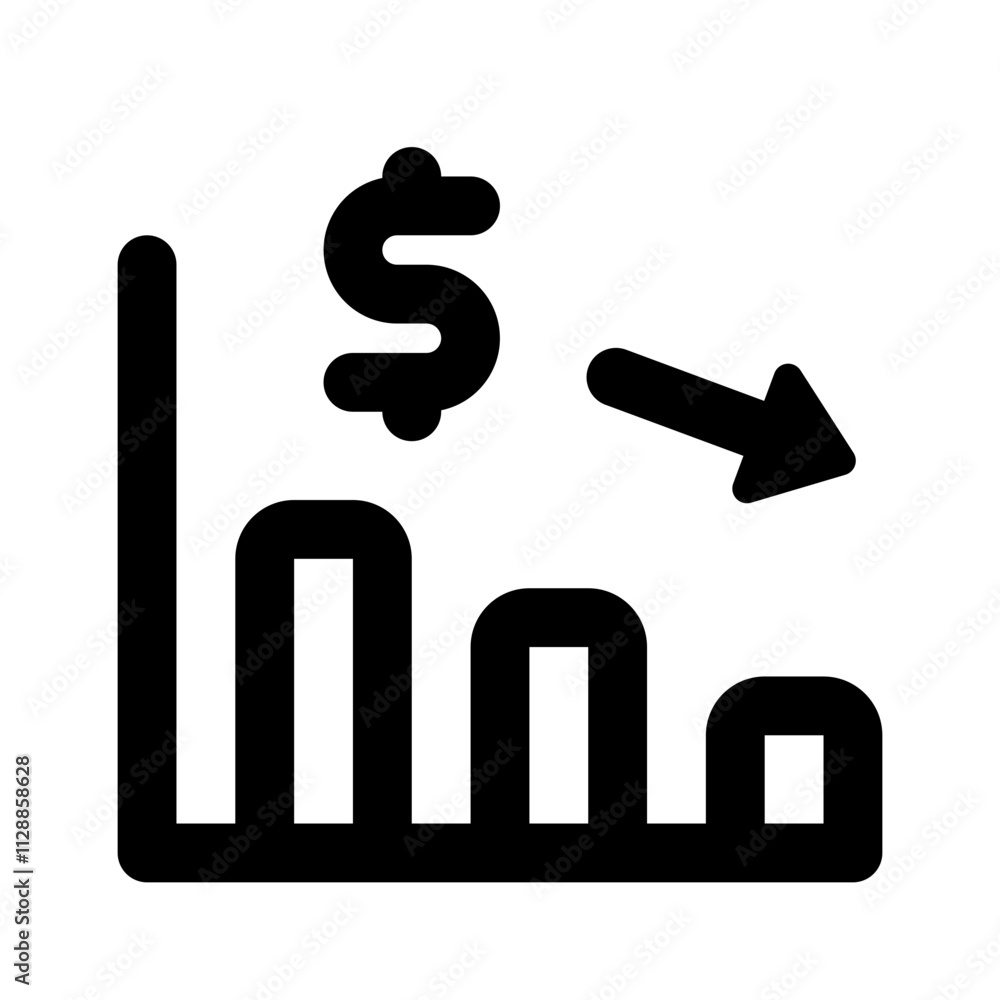 Bankrupt Simple Line Icon. Single icon, line vector icon Bankrupt Simple Line Icon. Single icon, line vector icon