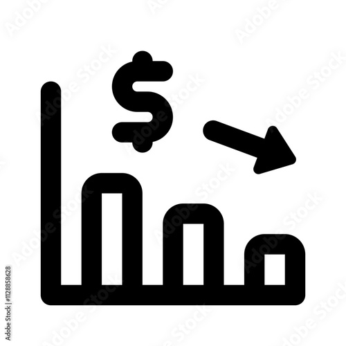 Bankrupt Simple Line Icon. Single icon, line vector icon