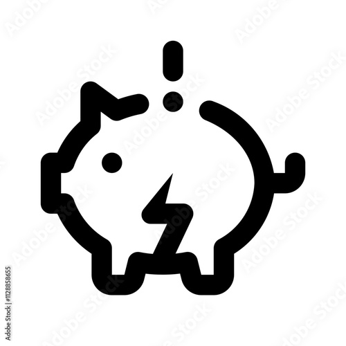 Broke Simple Line Icon. Single icon, line vector icon