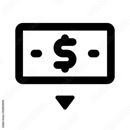 Deflation Simple Line Icon. Single icon, line vector icon