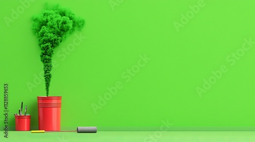 In this illustration, a company has overstated its environmental efforts or sustainability in order to mislead consumers into thinking they are eco-friendly.