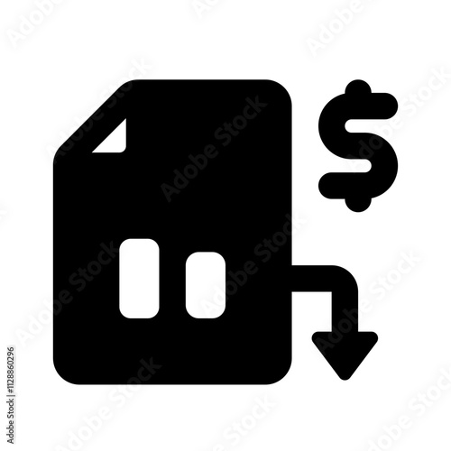 Economic Crisis Simple Glyph Icon. Single icon, glyph vector icon