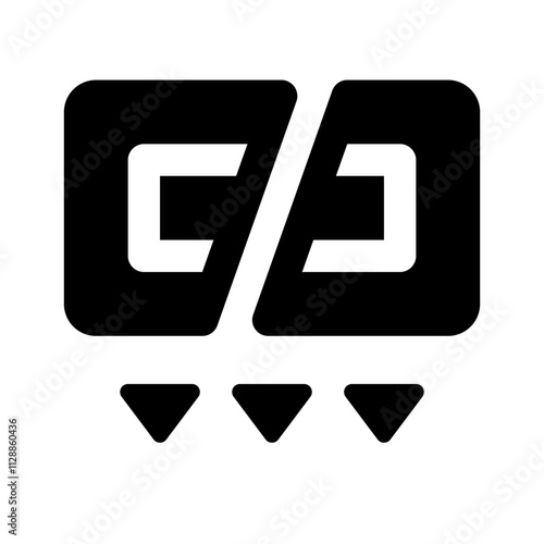 Money Downfall Simple Glyph Icon. Single icon, glyph vector icon