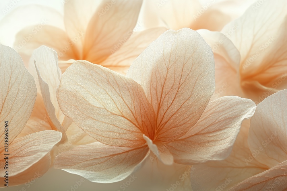 close-up of translucent petals in soft brown tones against an off-white background close-up of translucent petals in soft brown tones against an off-white background