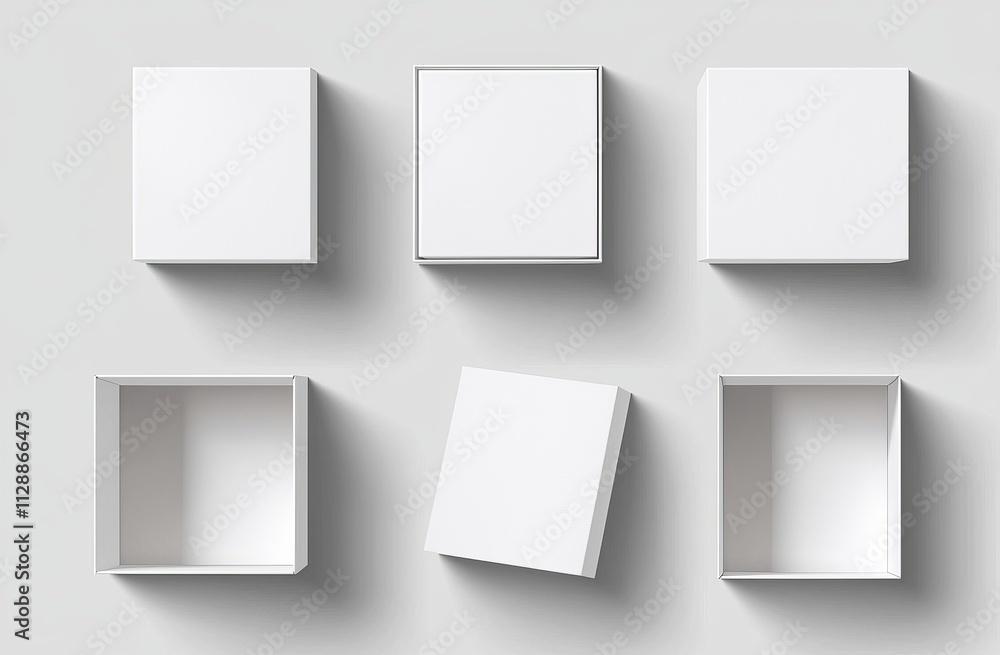 Blank carton container with sleeve cover and white open slide box with ribbon puller. Modern design set of drawer shaped cardboard package templates. Blank carton container with sleeve cover and white open slide box with ribbon puller. Modern design set of drawer shaped cardboard package templates.