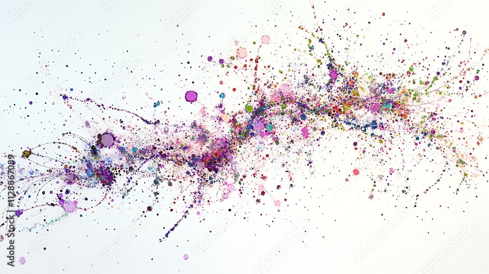3. A series of sparkling fireworks in shades of purple, pink, and green, illuminating the sky with shimmering trails against a white background. 3. A series of sparkling fireworks in shades of purple, pink, and green, illuminating the sky with shimmering trails against a white background.