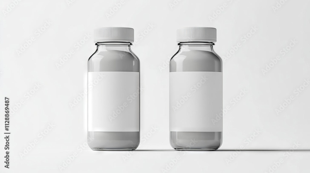 Two Glass Bottles Mockup Two Glass Bottles Mockup