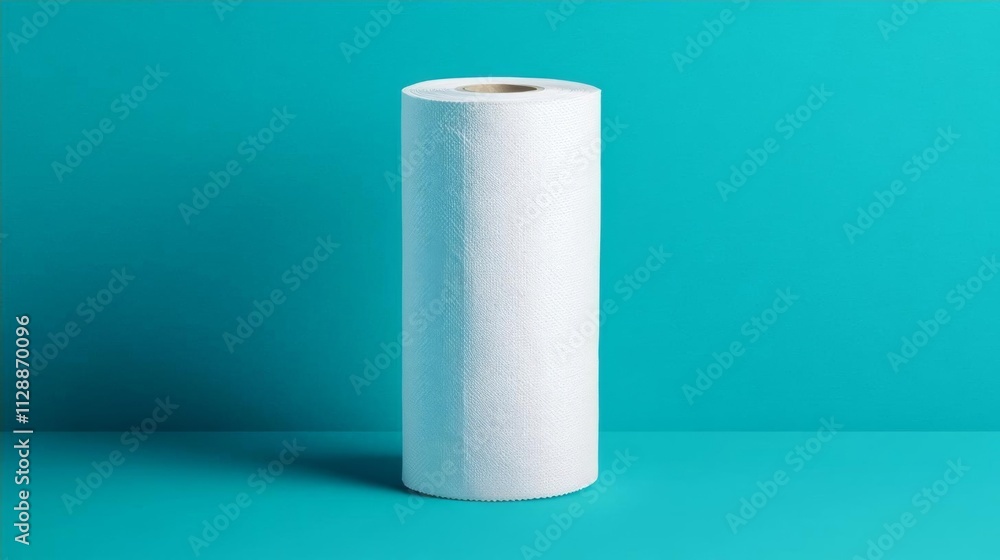 Paper Towel Roll, Teal Background Paper Towel Roll, Teal Background
