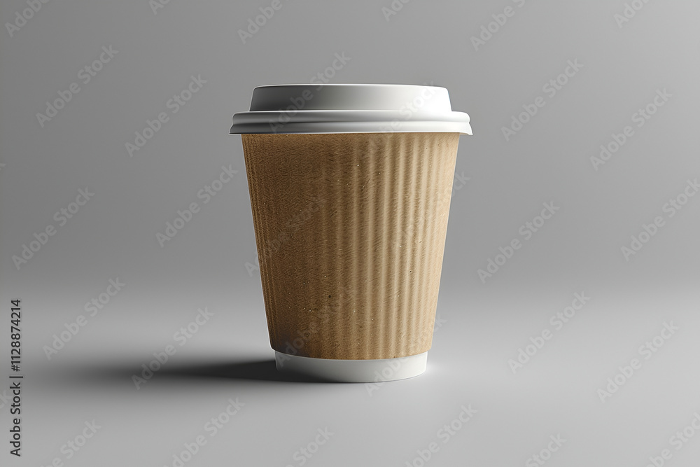 there is a white cup sitting on a table with a gray background there is a white cup sitting on a table with a gray background