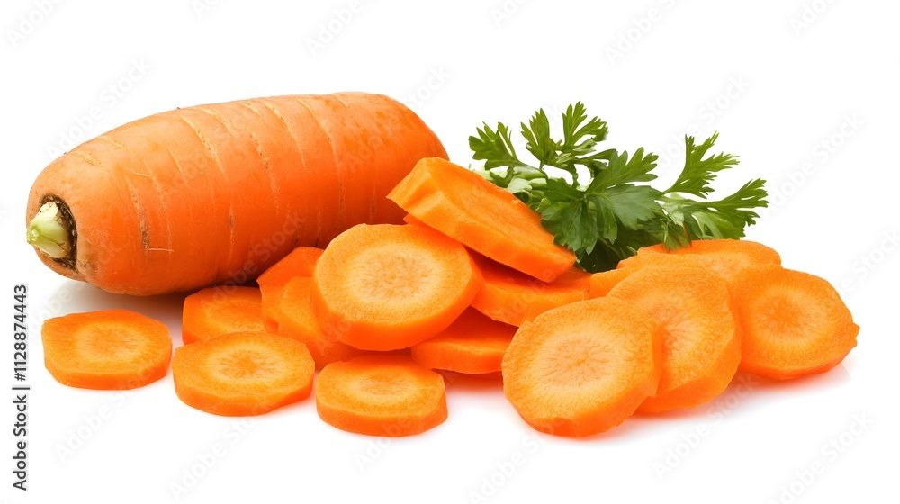 Chopped Carrot isolated in white background Chopped Carrot isolated in white background